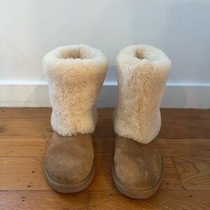 UGG Shearling Lined Chestnut Boots